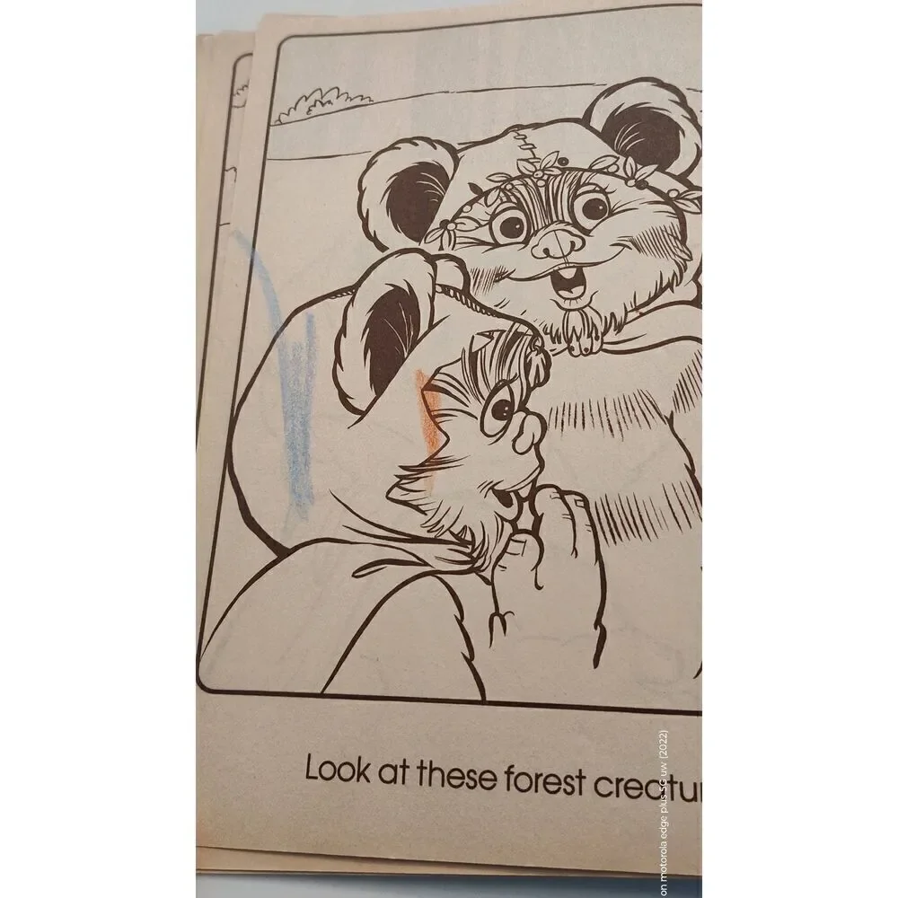 Star Wars Return of the Jedi ROTJ Wickets World Coloring Book Kenner 1983 #18480